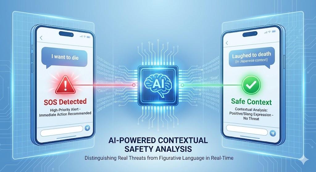 AIによる文脈解析の比較図